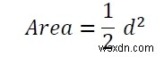 Cプログラムで正三角形に内接する円に内接する正方形の面積は？ 