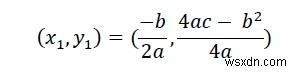 放物線の頂点、焦点、および直接線を見つけるためのC / C ++プログラム？ 