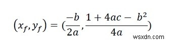 放物線の頂点、焦点、および直接線を見つけるためのC / C ++プログラム？ 