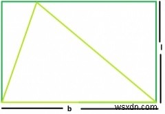 長方形内に内接できる最大の三角形の面積？ 