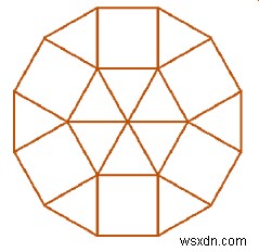 サイズdで作成できる十二角形の数をカウントするC++プログラム 