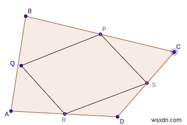 ヴァリニョンの平行四辺形のC++の周囲長と面積 