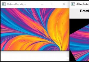 C ++を使用してOpenCVで画像を回転させる方法は？ 
