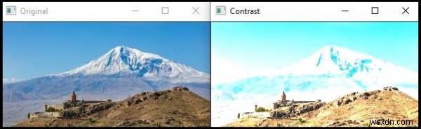 C ++を使用してOpenCVのコントラストを変更するにはどうすればよいですか？ 