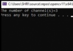 C ++を使用してOpenCVの画像のチャンネル数を計算するにはどうすればよいですか？ 