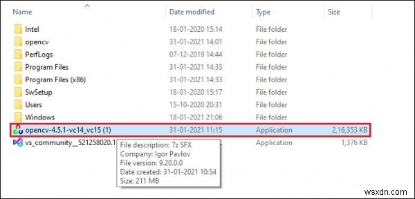 WindowsにOpenCVforC ++をインストールするにはどうすればよいですか？ 