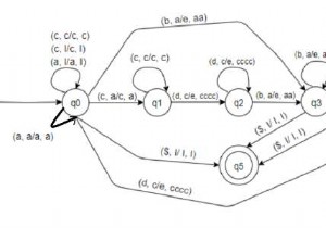 L ={a（2 * m）c（4 * n）dnbm|のプッシュダウンオートマトンを作成するC ++ではm、n =0} 