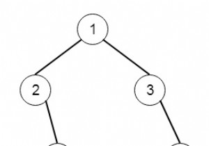 C++での二分木の右側面図 