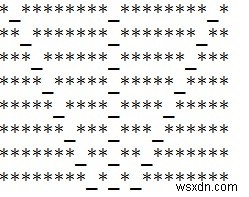 無表情な顔のパターン印刷のためのC++プログラム 