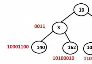 C++プログラミングのバイナリツリーの各ノードのセットビット数を出力します。 