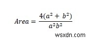 C++で楕円に内接できる最大の正方形の面積 