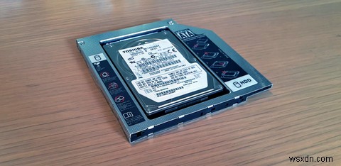 ノートパソコンのDVDドライブをHDDまたはSSDに交換する方法 