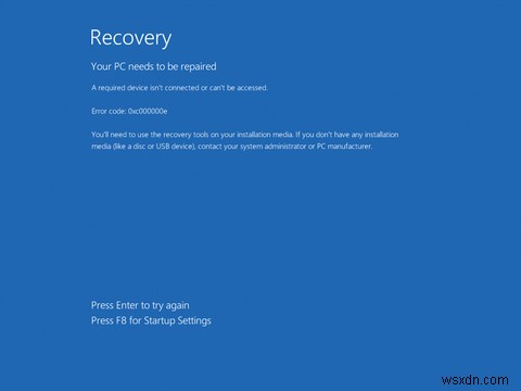 Windows10のエラーコード0xc00000eを修正する方法 