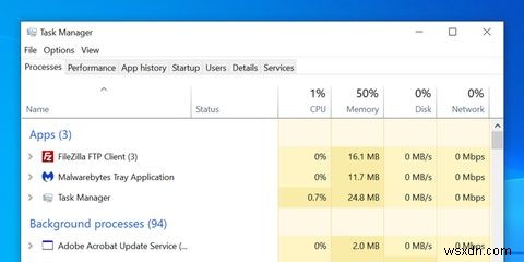 WindowsでRAMを解放してRAM使用量を減らす方法 