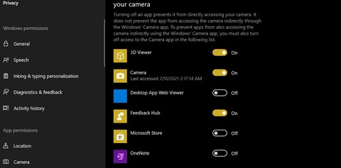 Windows10でカメラをオンにする方法 
