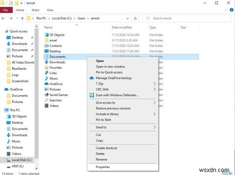 Windows10でユーザーフォルダーを移動する方法 