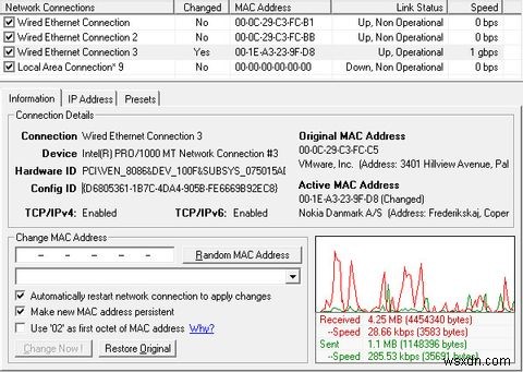 WindowsでMACアドレスを変更する方法 