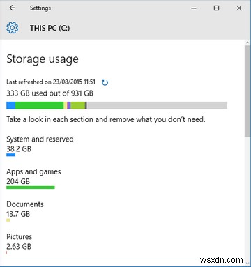 Windows10を実行するためにストレージスペースを解放する方法 