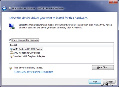 WindowsでAMDまたはATIディスプレイドライバーを見つけて修正する方法 