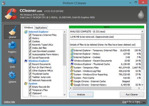 比較したクリーナー：CCleanerとSlimcleanerとIObitAdvancedSystemCareの比較 