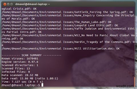 ClamAntivirusを使用してコマンドラインからウイルススキャンを制御する[Linux] 