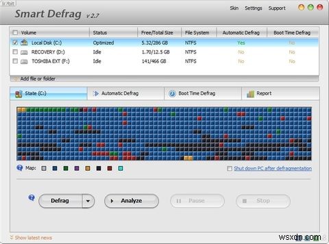 IObit Smart Defrag：優れたハードドライブのデフラグおよび最適化ツール[Windows] 