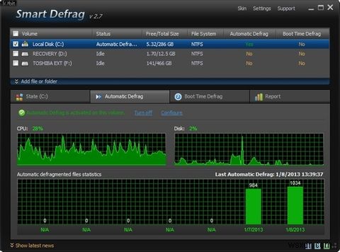 IObit Smart Defrag：優れたハードドライブのデフラグおよび最適化ツール[Windows] 