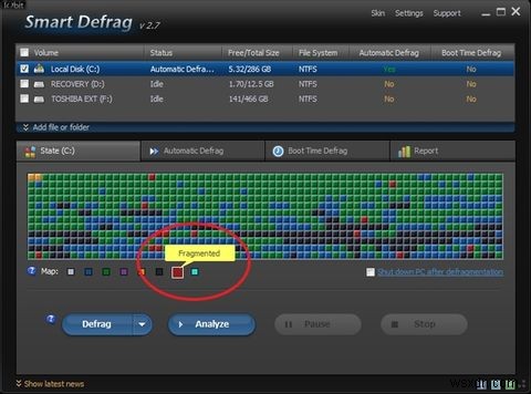 IObit Smart Defrag：優れたハードドライブのデフラグおよび最適化ツール[Windows] 