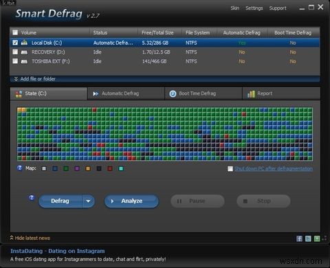 IObit Smart Defrag：優れたハードドライブのデフラグおよび最適化ツール[Windows] 