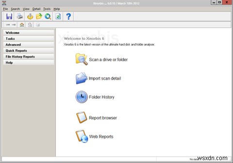 Xinorbisは、Windowsファイルシステム用の無料のポータブルディスクアナライザーです。 