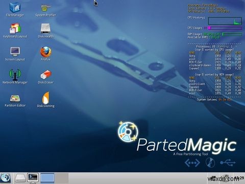 Parted Magic：1枚のLiveCDに収録された完全なハードドライブツールボックス 