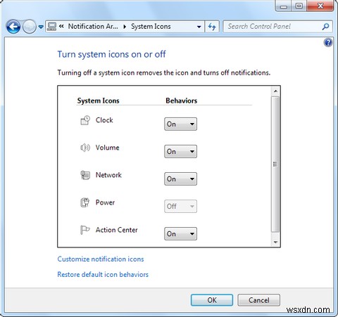 Windows7システムトレイの管理と整理 