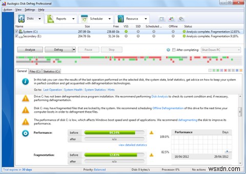 Auslogics DiskDefragProでディスクパフォ​​ーマンスを最適化[プレゼント] 