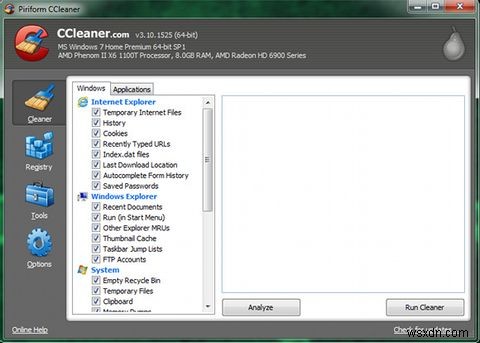 CCleanerで最高の状態で実行するようにシステムを最適化する 