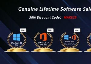 安価な13ドルのWindows10と27ドルのMicrosoftOfficeライフタイムライセンスを取得：最大91％割引 