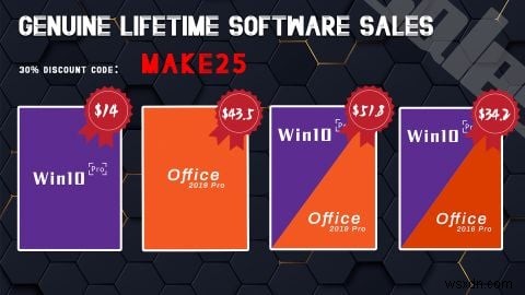 15ドルのWindows10と28ドルのMicrosoftOfficeライフタイムライセンスを獲得：2月のセールで91％割引 