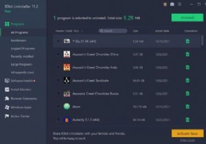 IObitアンインストーラーを使用してWindows10からソフトウェアをバッチアンインストールする方法 