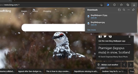 Bingsの背景写真をWindows10または11の壁紙として設定する方法 