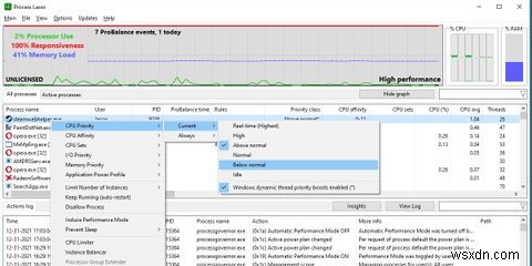 ProcessLassoを使用してCPUスレッドを制御する方法 