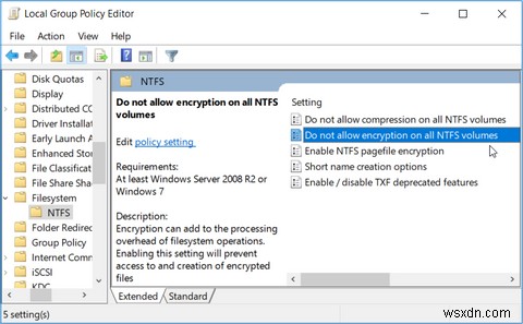 Windows暗号化ファイルシステム（EFS）とは何ですか？また、それをどのように有効または無効にしますか？ 