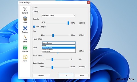 MacスタイルのドックをWindows10および11に追加する方法 