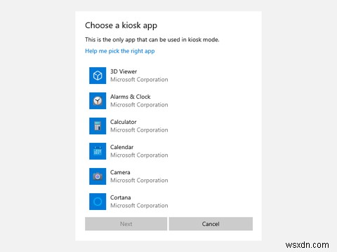 Windows10でキオスクモードを構成または無効にする方法 