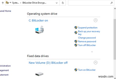 Windows10でBitLockerを無効または一時停止する方法 