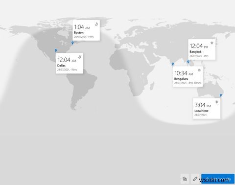 Windows10で目覚まし時計と世界時計アプリを使用する方法 