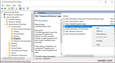 Windows10にインストールされているプログラムを非表示にする方法 