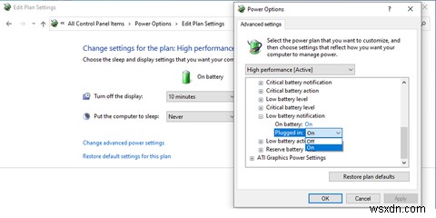 表示されないときにWindows10のバッテリー残量低下通知を修正する5つの方法 