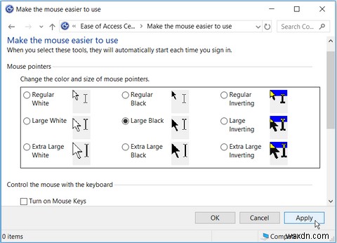 Windows10でマウスポインタの色とサイズを変更する5つの方法 