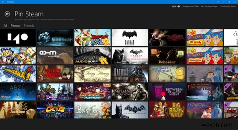 Windows10でSteamゲームを固定する方法 