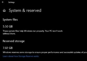 信頼性の高い更新のためにWindows10予約ストレージを管理する方法 