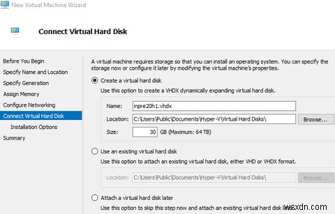 Windows10Hyper-Vを使用して仮想マシンを作成する方法 